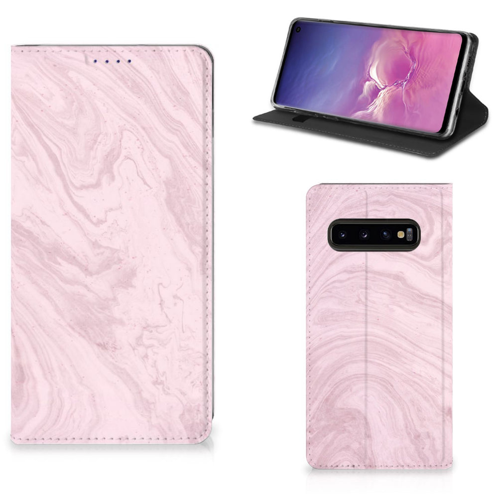 Samsung Galaxy S10 Standcase Marble Pink - Origineel Cadeau Vriendin