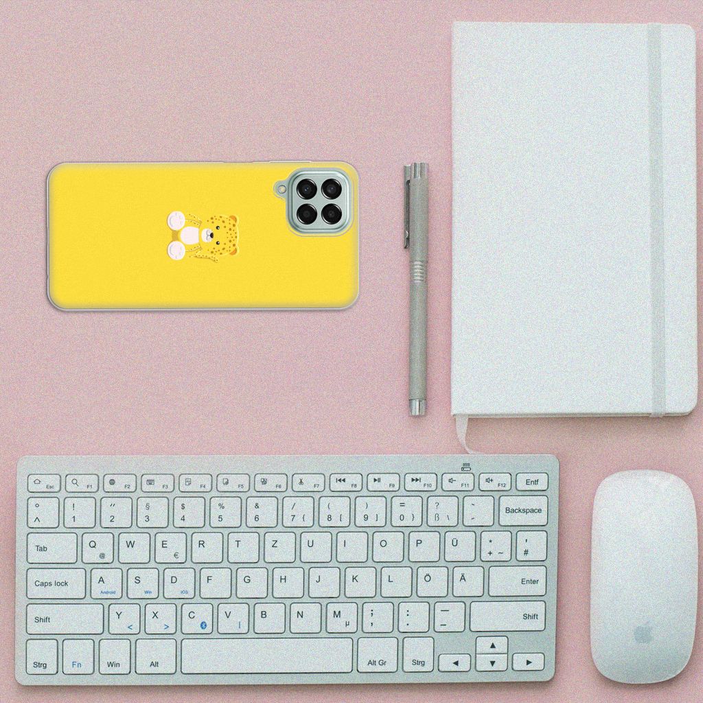 Samsung Galaxy M33 Telefoonhoesje met Naam Baby Leopard