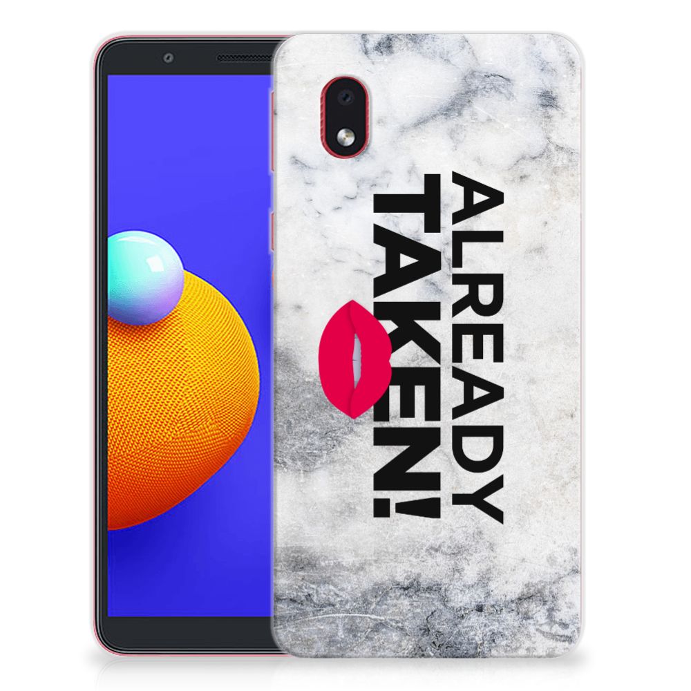 Samsung Galaxy A01 Core Siliconen hoesje met naam Already Taken White