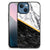Apple iPhone 13 mini Marmeren Print Telefoonhoesje Marmer Wit Zwart - Origineel Cadeau Man