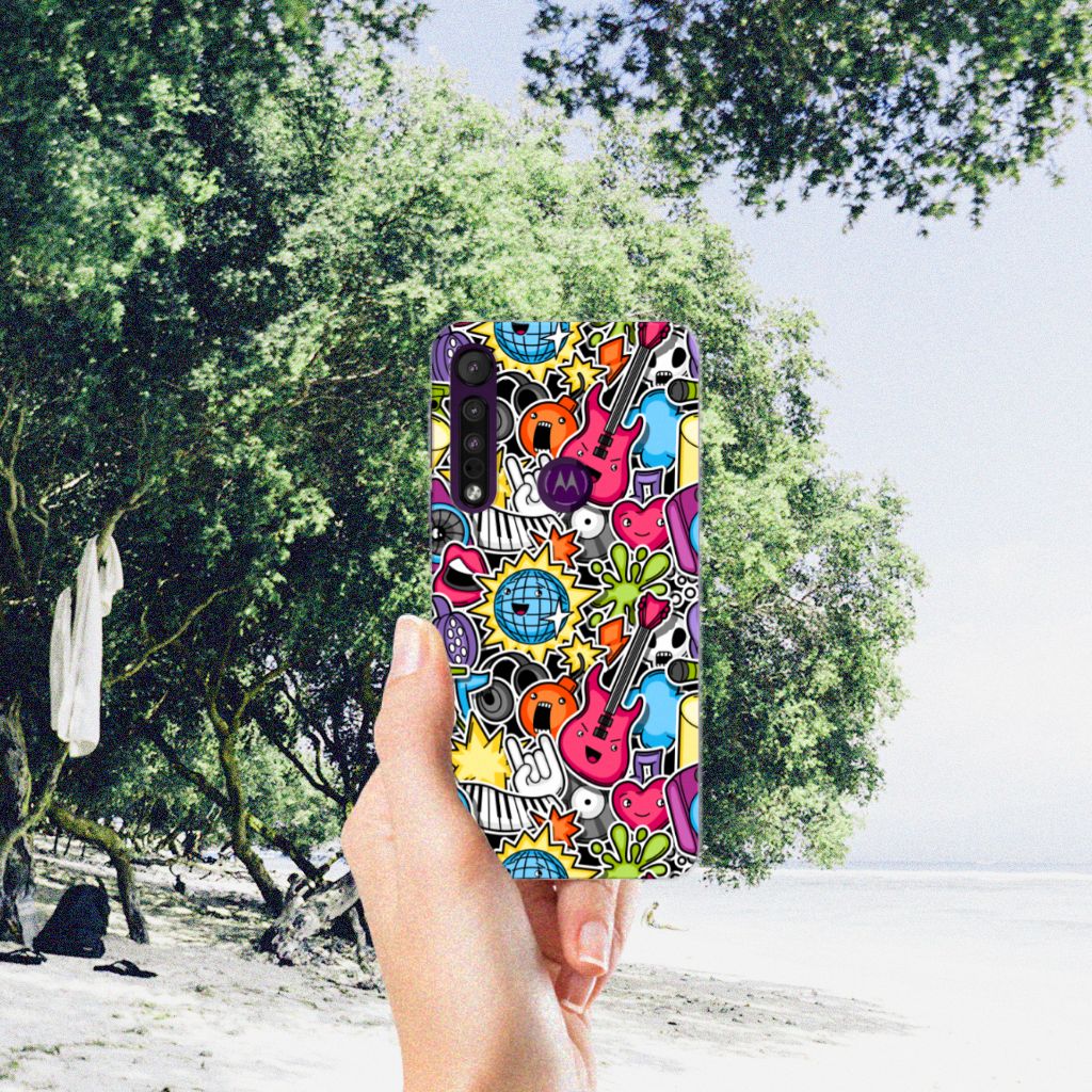 Motorola One Macro Silicone Back Cover Punk Rock B2C Telecom