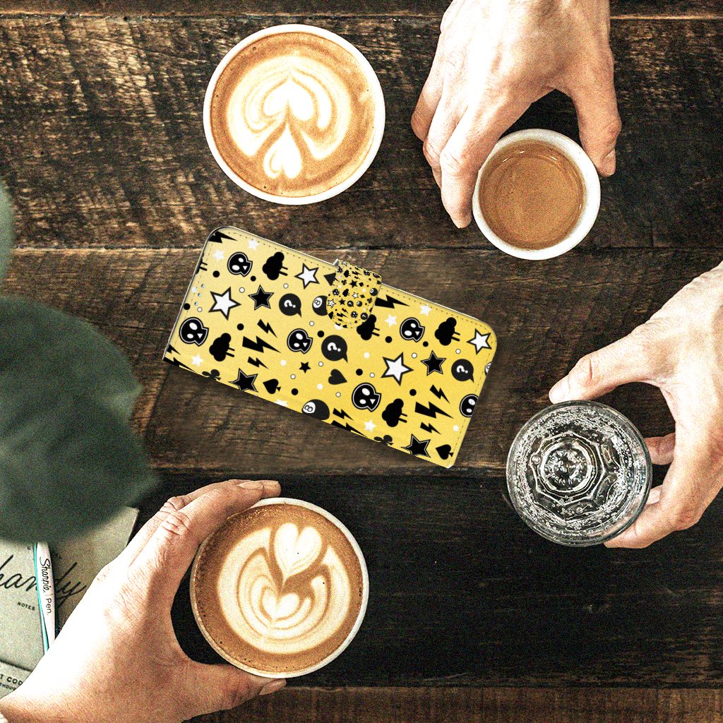 Telefoonhoesje met Naam Motorola Moto G9 Power Punk Geel