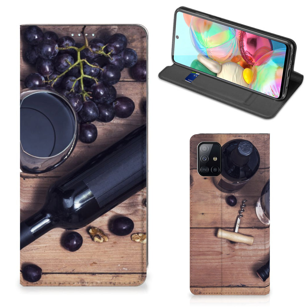 Samsung Galaxy A71 Flip Style Cover Wijn