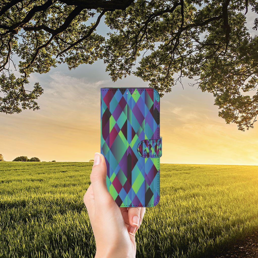 Xiaomi Redmi Note 11 Pro 5G/4G Book Case Abstract Green Blue