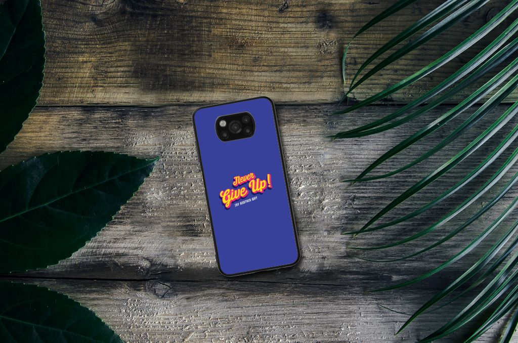 Xiaomi Poco X3 | X3 Pro Telefoon Hoesje met tekst Never Give Up B2C Telecom