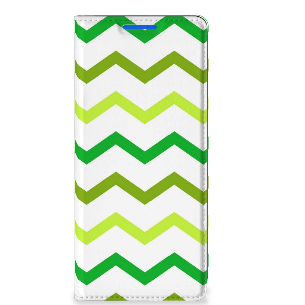OPPO Reno 6 Pro Plus 5G Hoesje met Magneet Zigzag Groen - B2C Telecom