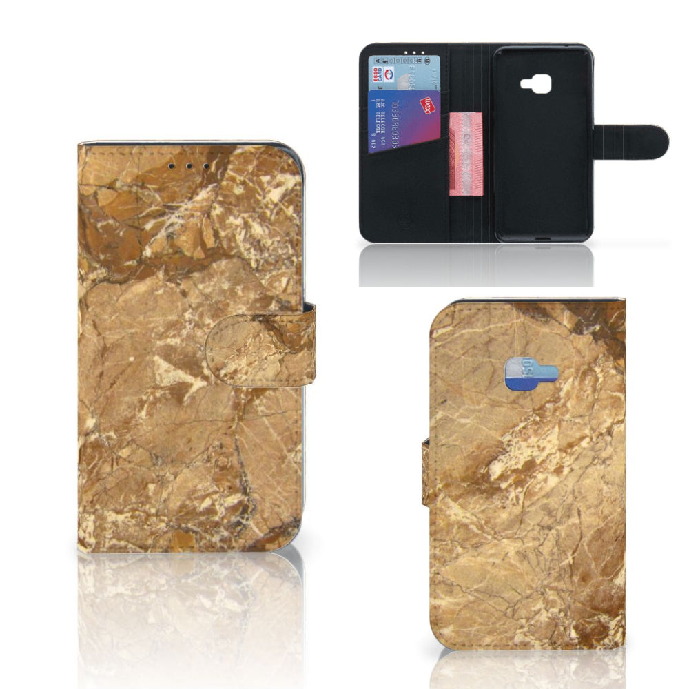 Samsung Galaxy Xcover 4 | Xcover 4s Bookcase Marmer Creme
