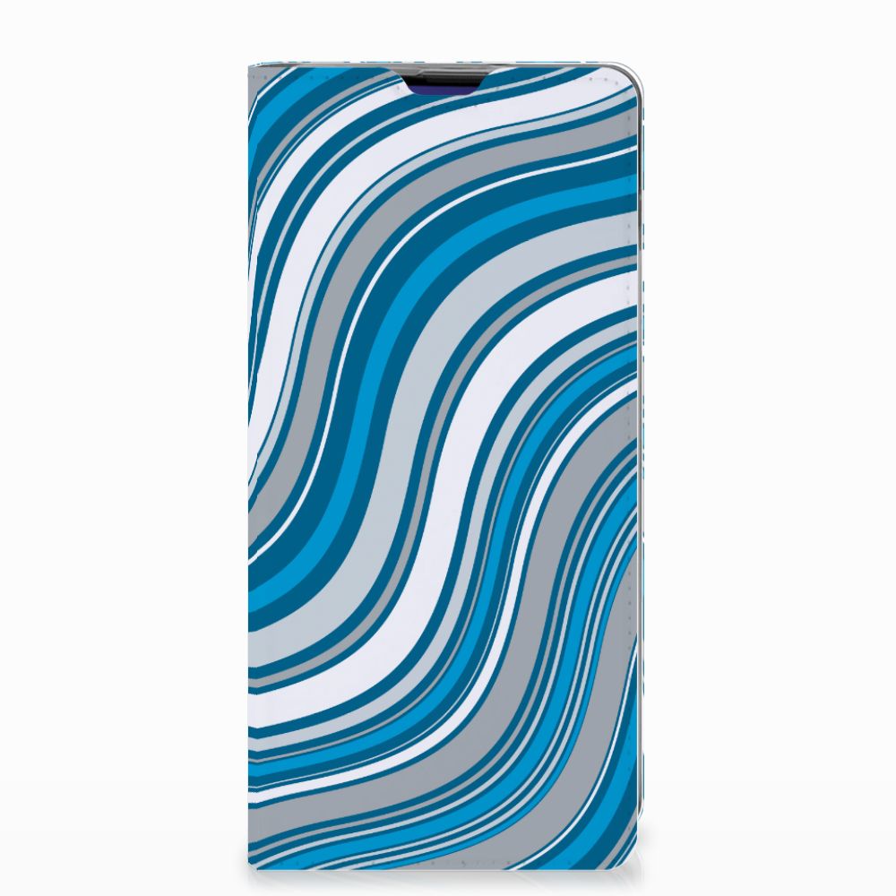 Samsung Galaxy S10 Plus Hoesje met Magneet Waves Blue