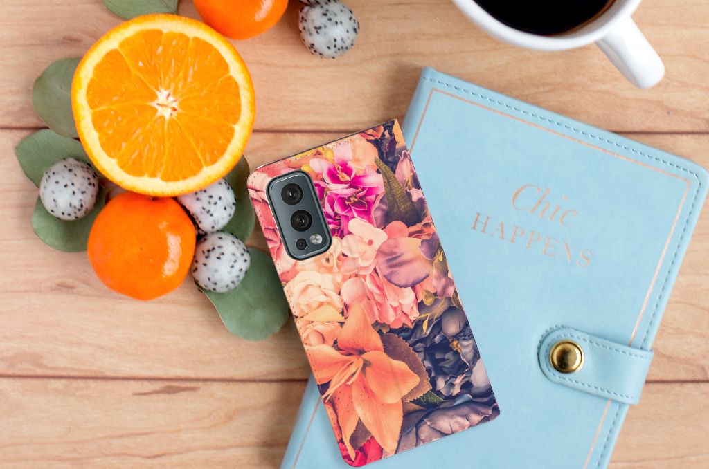 OnePlus Nord 2 5G Smart Cover Bosje Bloemen - B2C Telecom