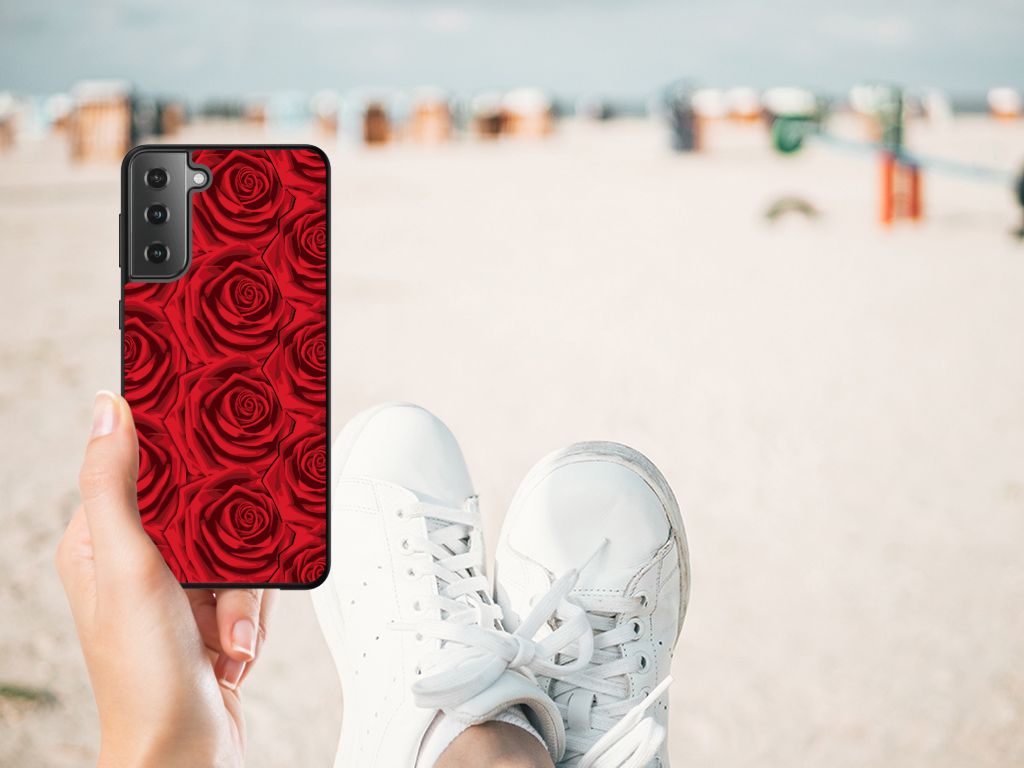 Samsung Galaxy S21 Plus Bloemen Hoesje Red Roses B2C Telecom