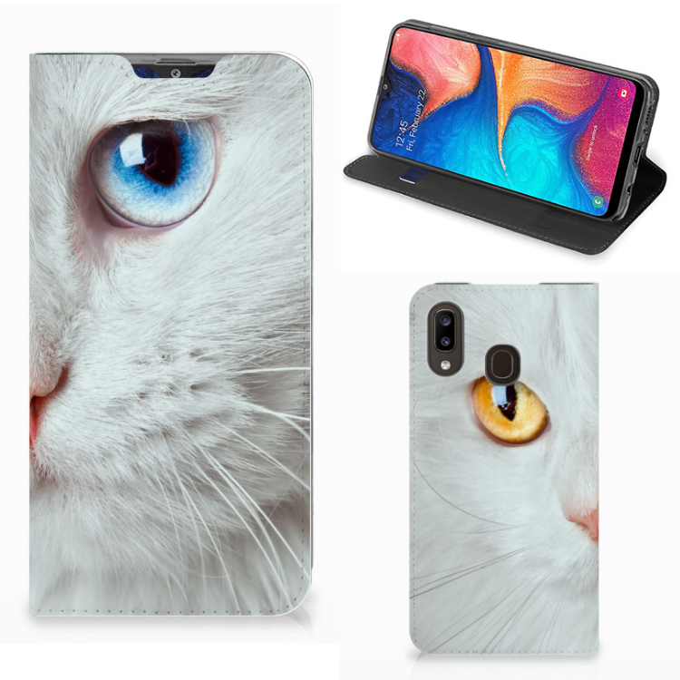 Samsung Galaxy A30 Hoesje maken Witte Kat