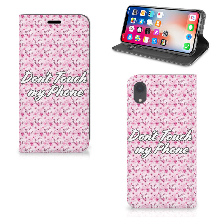 Apple iPhone Xr Design Case Flowers Pink DTMP