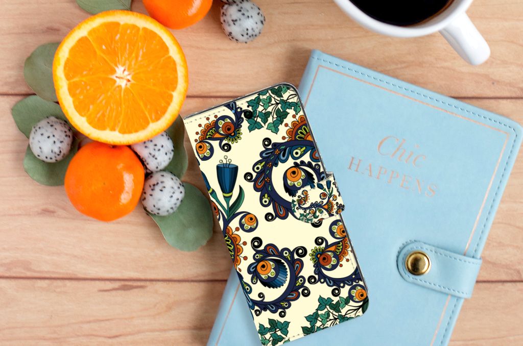Wallet Case Motorola Moto E20 | E30 | E40 Barok Flower
