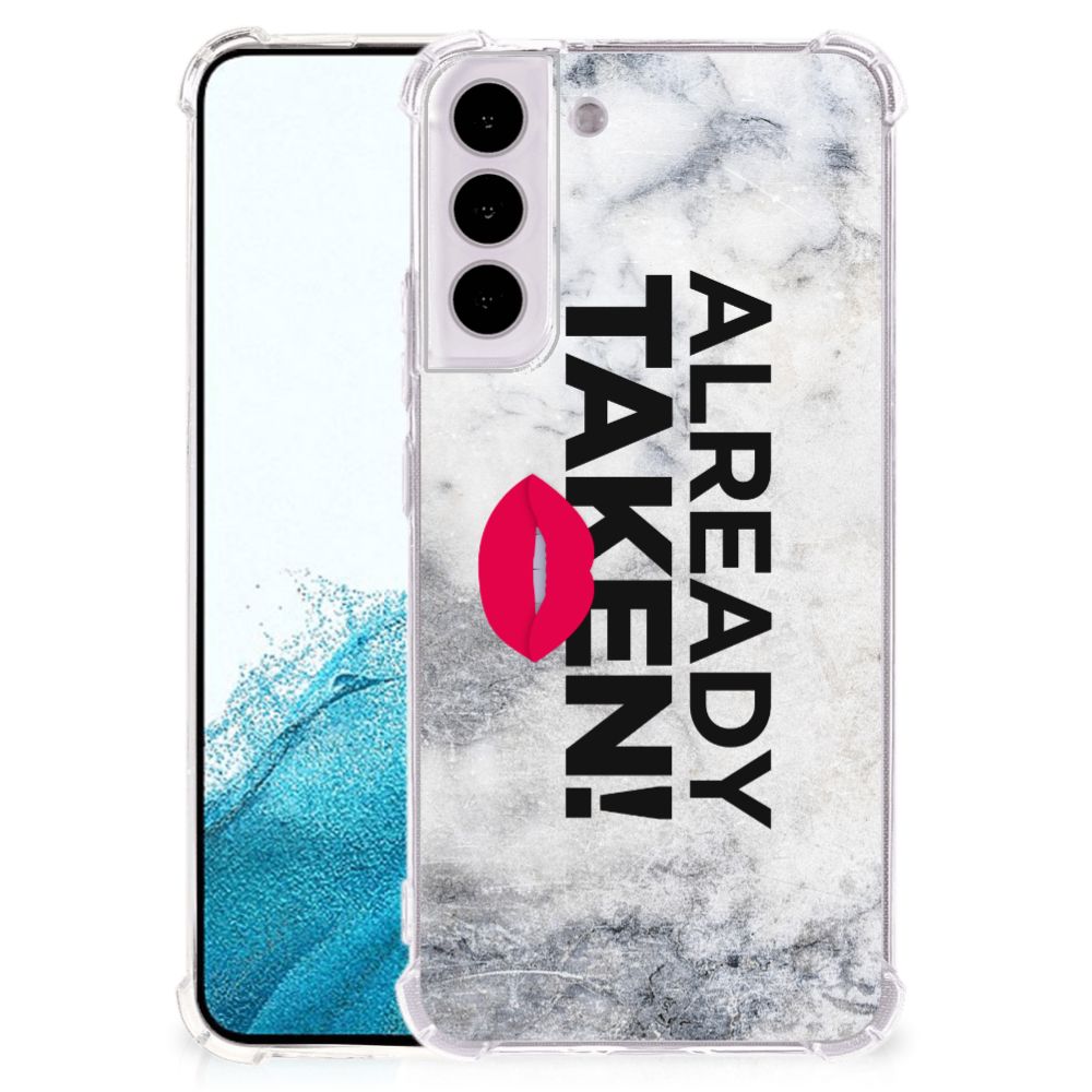 Samsung Galaxy S22 Plus Telefoonhoesje met tekst Already Taken White B2C Telecom