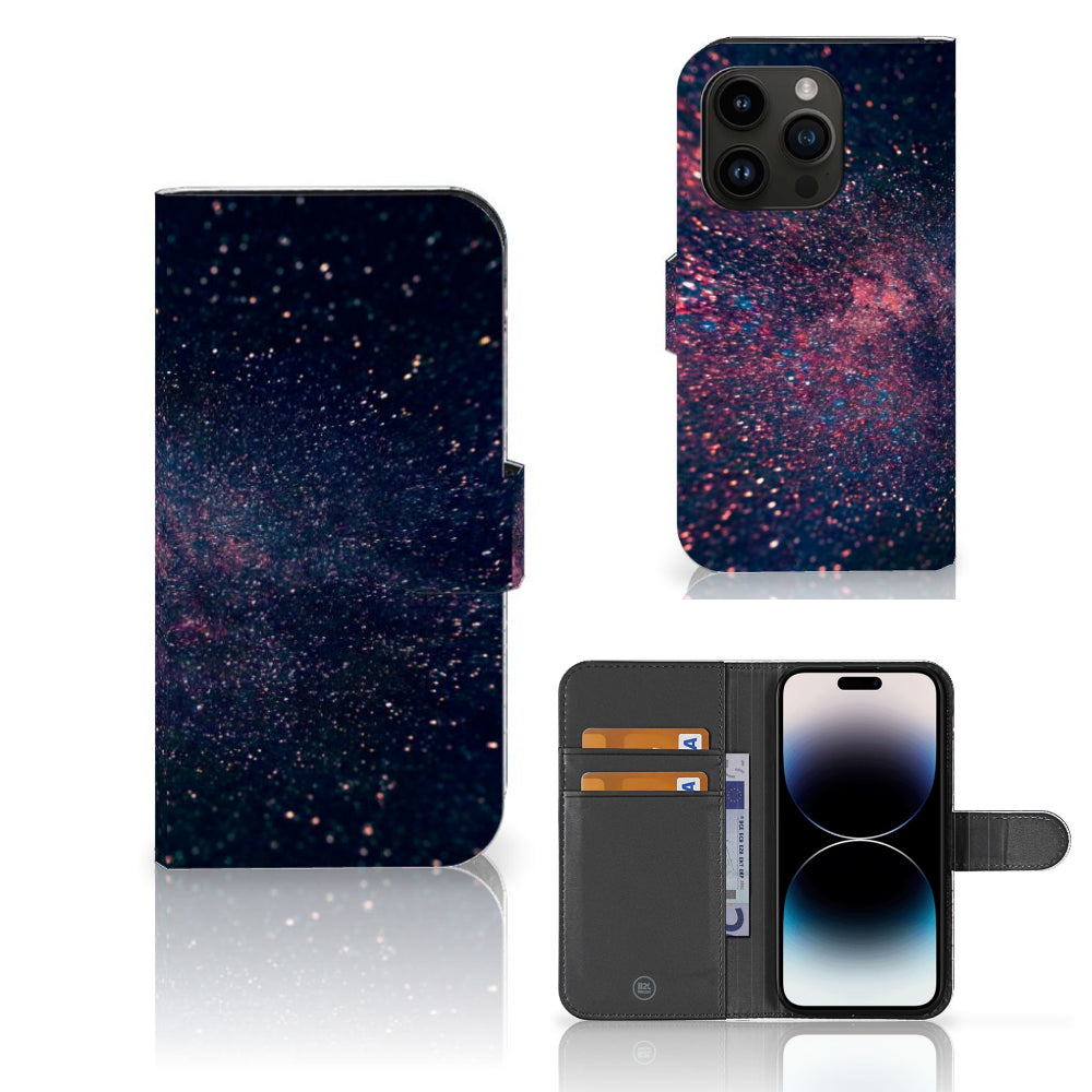 iPhone 15 Pro Book Case Stars
