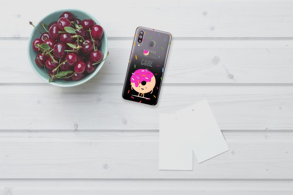 Samsung Galaxy M30 Siliconen Case Donut Roze