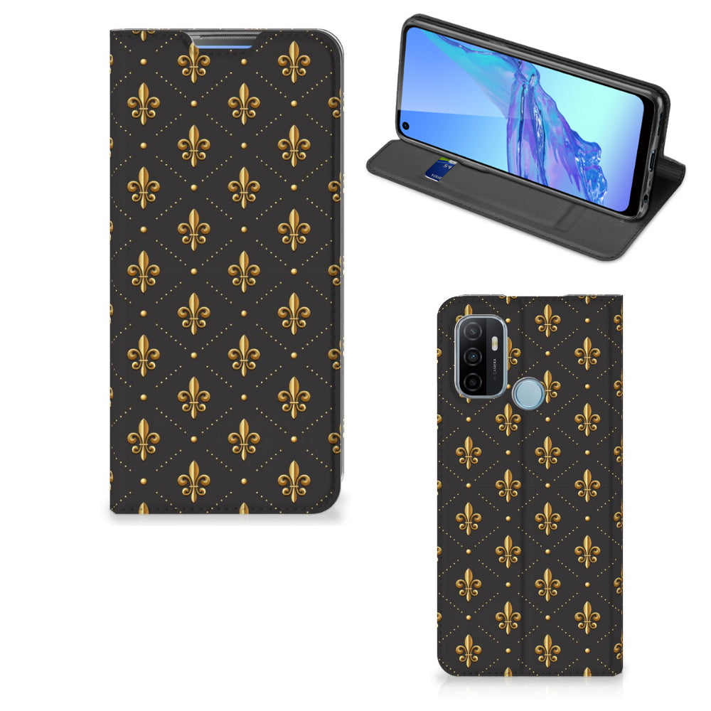 OPPO A53 | A53s Hoesje met Magneet Franse Lelie