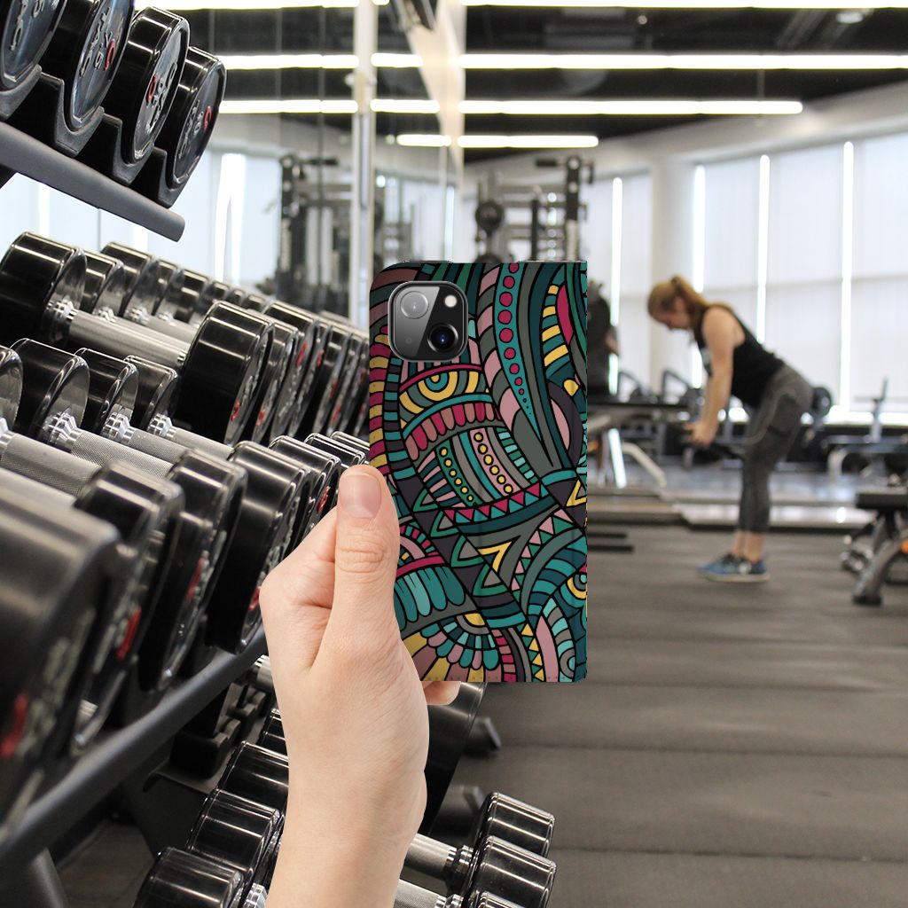 Apple iPhone 14 Plus Hoesje met Magneet Aztec