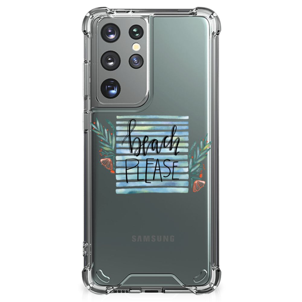 Samsung Galaxy S21 Ultra Stevig Bumper Hoesje Boho Beach B2C Telecom