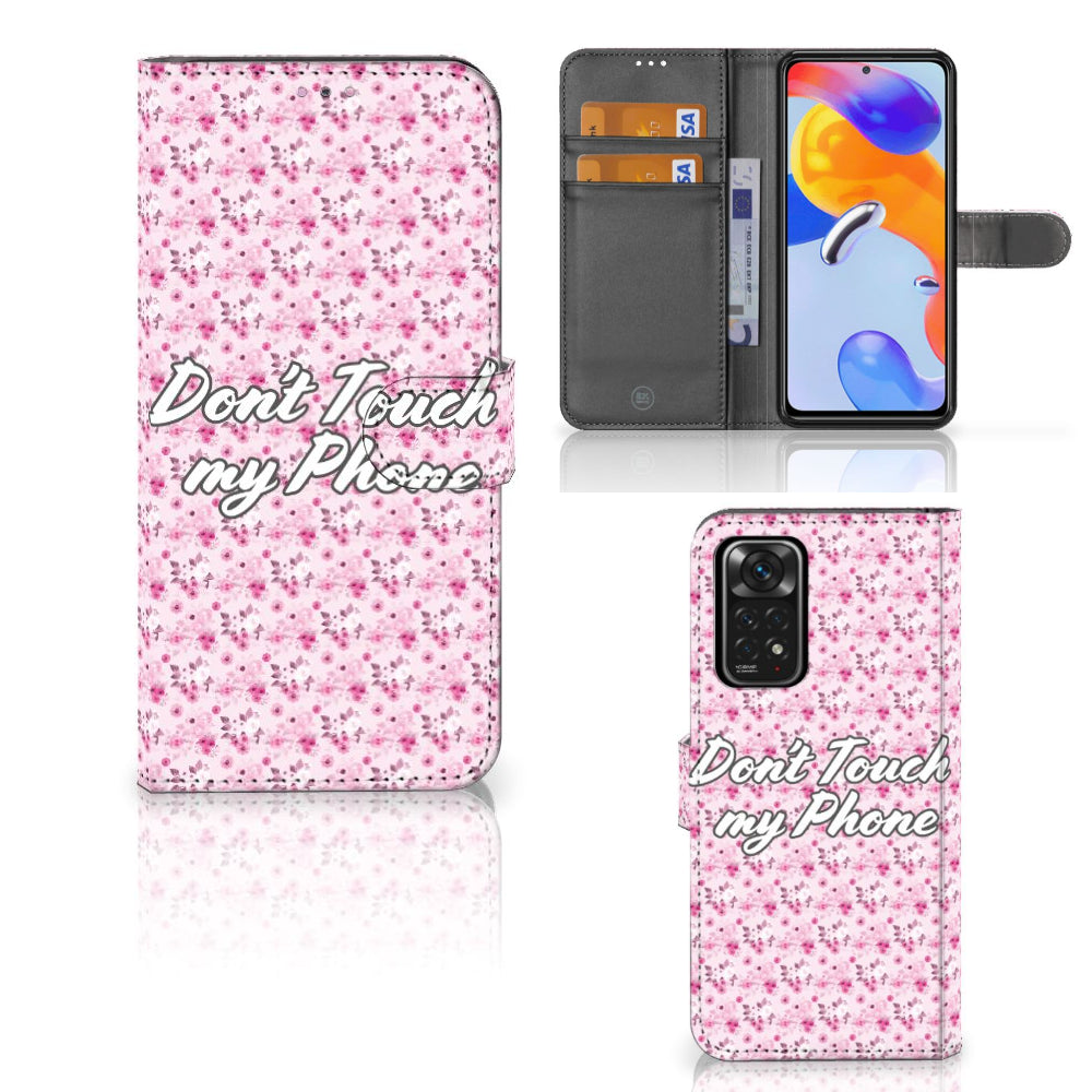 Xiaomi Redmi Note 11 Pro 5G/4G Portemonnee Hoesje Flowers Pink DTMP