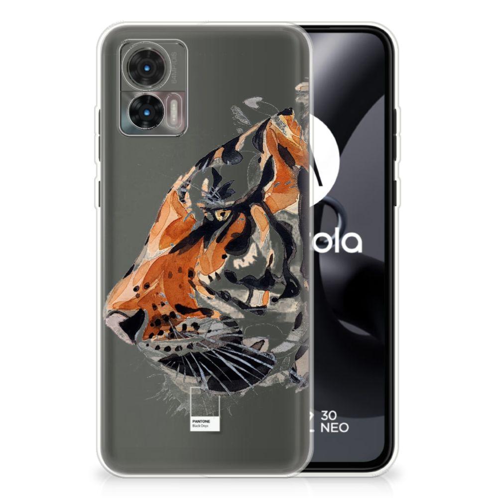 Hoesje maken Motorola Edge 30 Neo Watercolor Tiger B2C Telecom