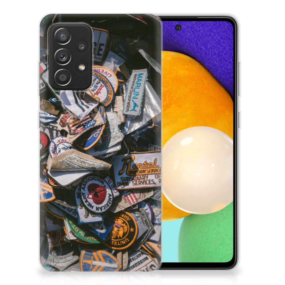 Samsung Galaxy A52 (5G/4G) Siliconen Hoesje met foto Badges B2C Telecom