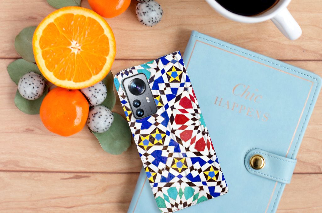 Xiaomi 12 Pro Standcase Mozaïek - B2C Telecom