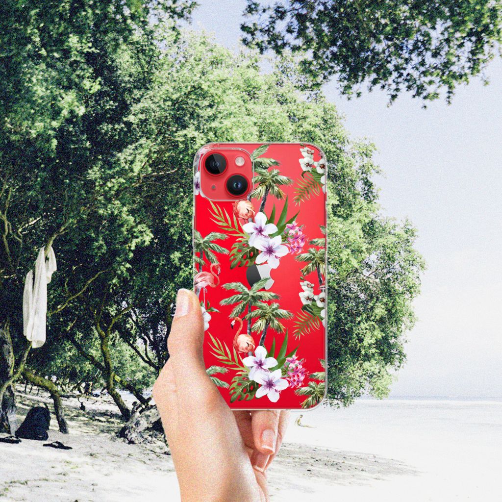 iPhone 14 Plus TPU Hoesje Flamingo Palms B2C Telecom