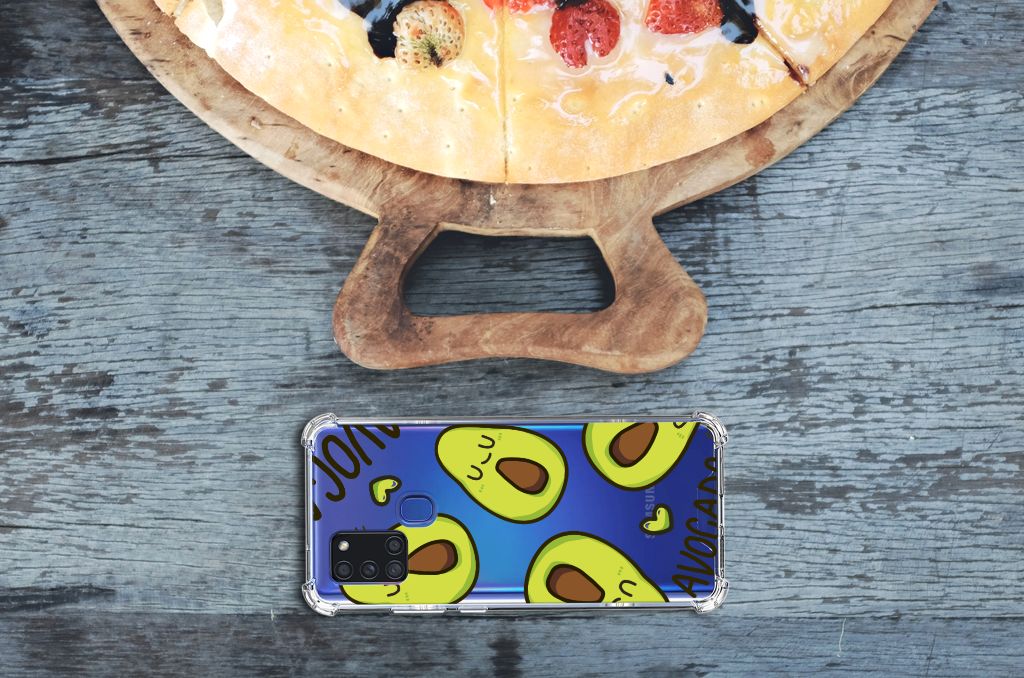 Samsung Galaxy A21s Stevig Bumper Hoesje Avocado Singing B2C Telecom