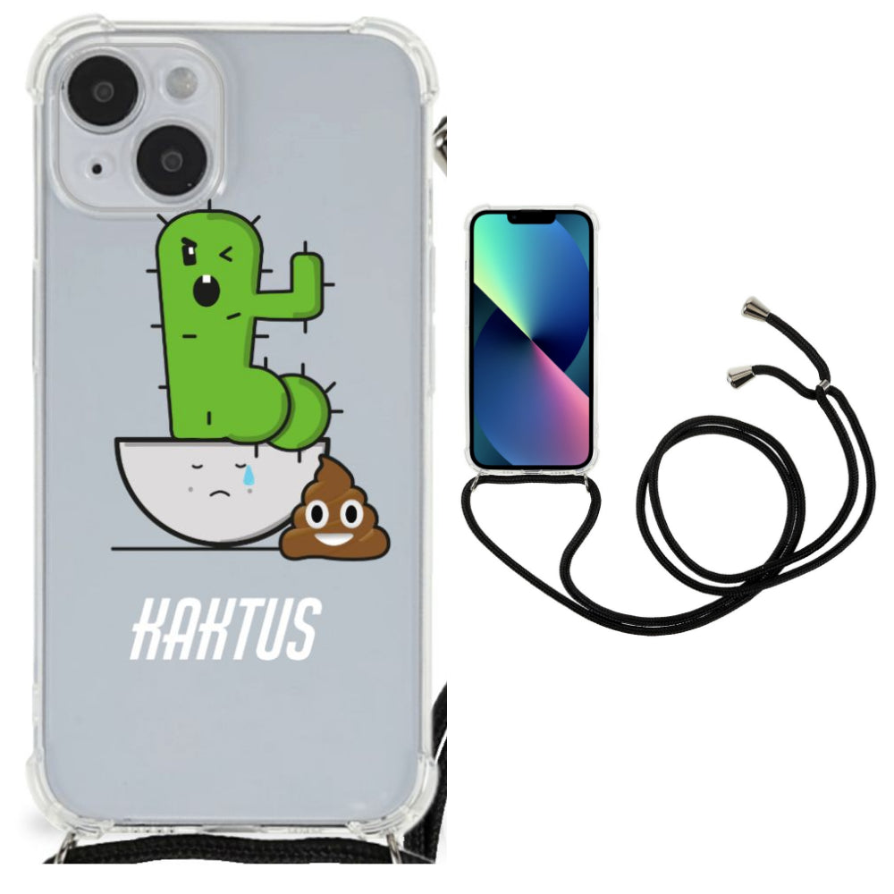 iPhone 14 Plus Stevig Bumper Hoesje Cactus Poo