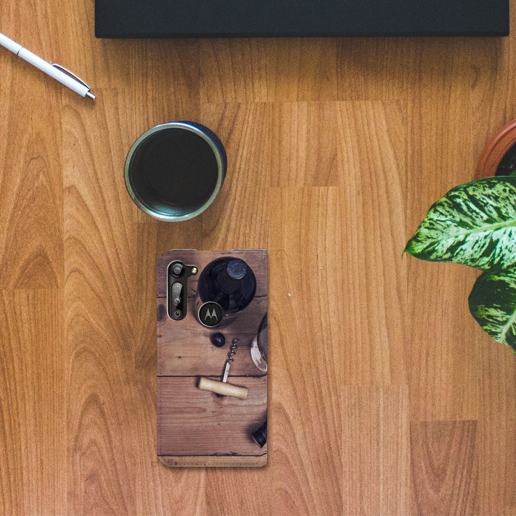 Motorola Moto G8 Power Flip Style Cover Wijn