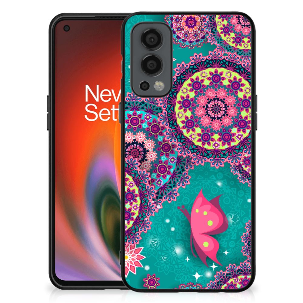 OnePlus Nord 2 Leuk Telefoonhoesje Cirkels en Vlinders B2C Telecom