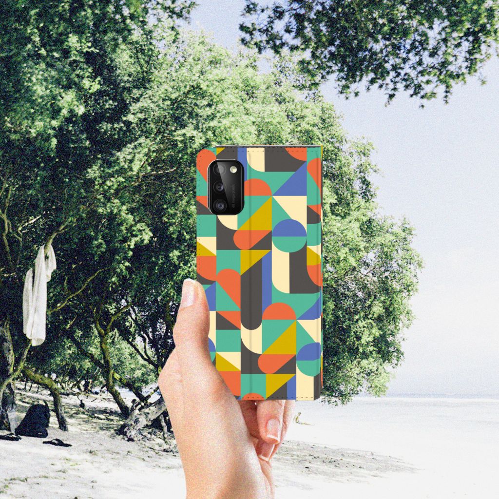 Samsung Galaxy A41 Hoesje met Magneet Funky Retro - B2C Telecom