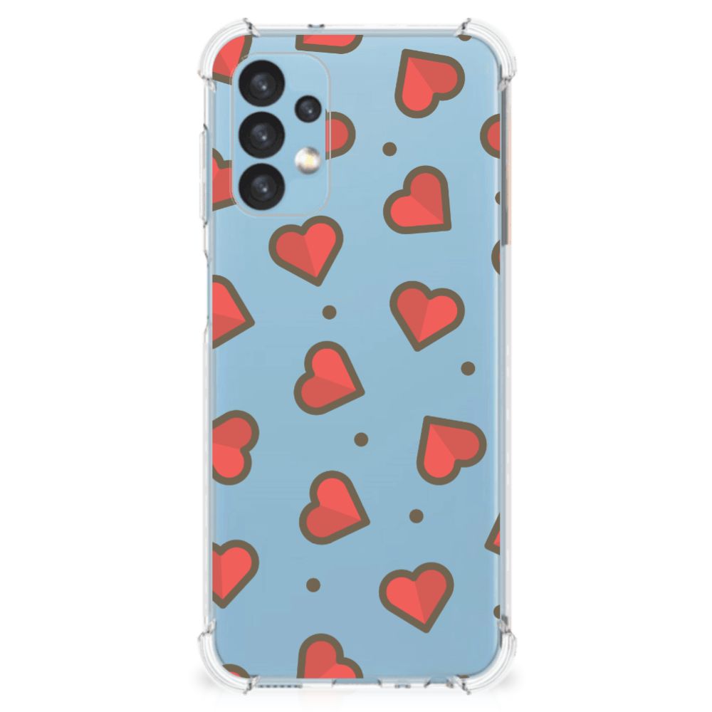 Samsung Galaxy A13 (4G) Doorzichtige Silicone Hoesje Hearts B2C Telecom