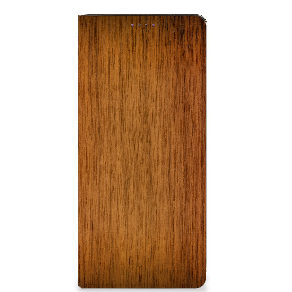 Samsung Galaxy A22 5G Book Wallet Case Donker Hout