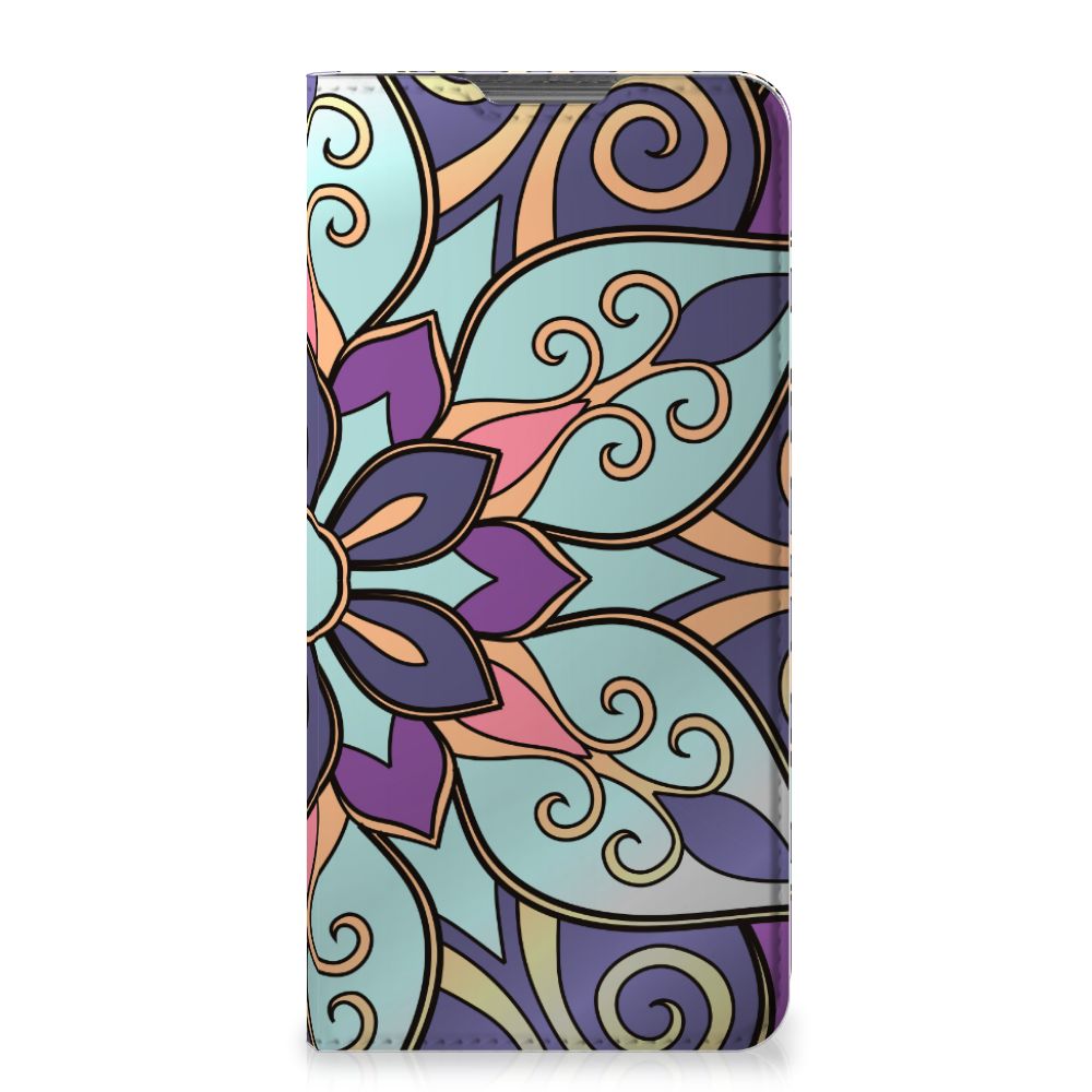 Motorola Moto G52 | Moto G82 Smart Cover Purple Flower - B2C Telecom