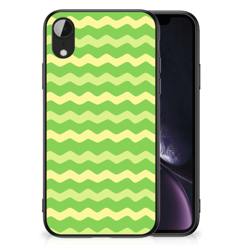 Apple iPhone XR Back Case Waves Green
