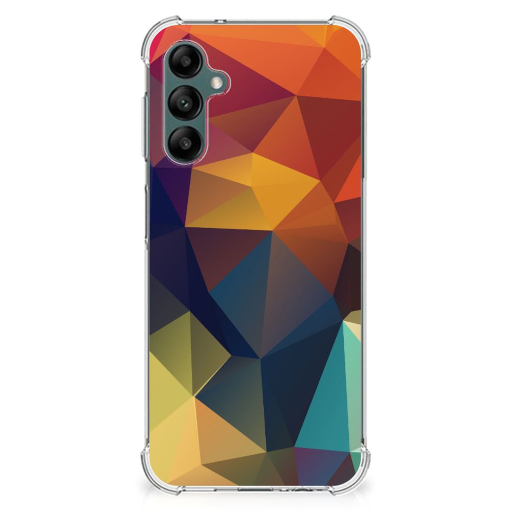 Samsung Galaxy A14 5G/4G Shockproof Case Polygon Color with a colorful polygon pattern design.