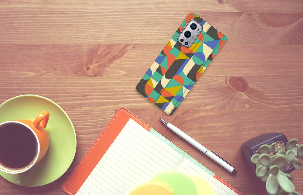 OnePlus 9 Pro Hoesje met Magneet Funky Retro - B2C Telecom