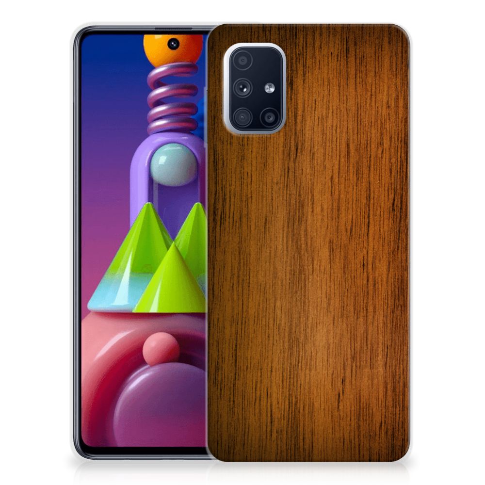 Samsung Galaxy M51 Bumper Hoesje Donker Hout B2C Telecom