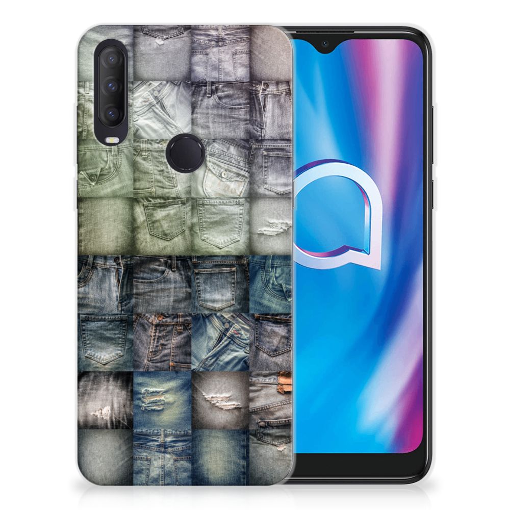 Silicone Back Cover Alcatel 1S (2020) Spijkerbroeken B2C Telecom