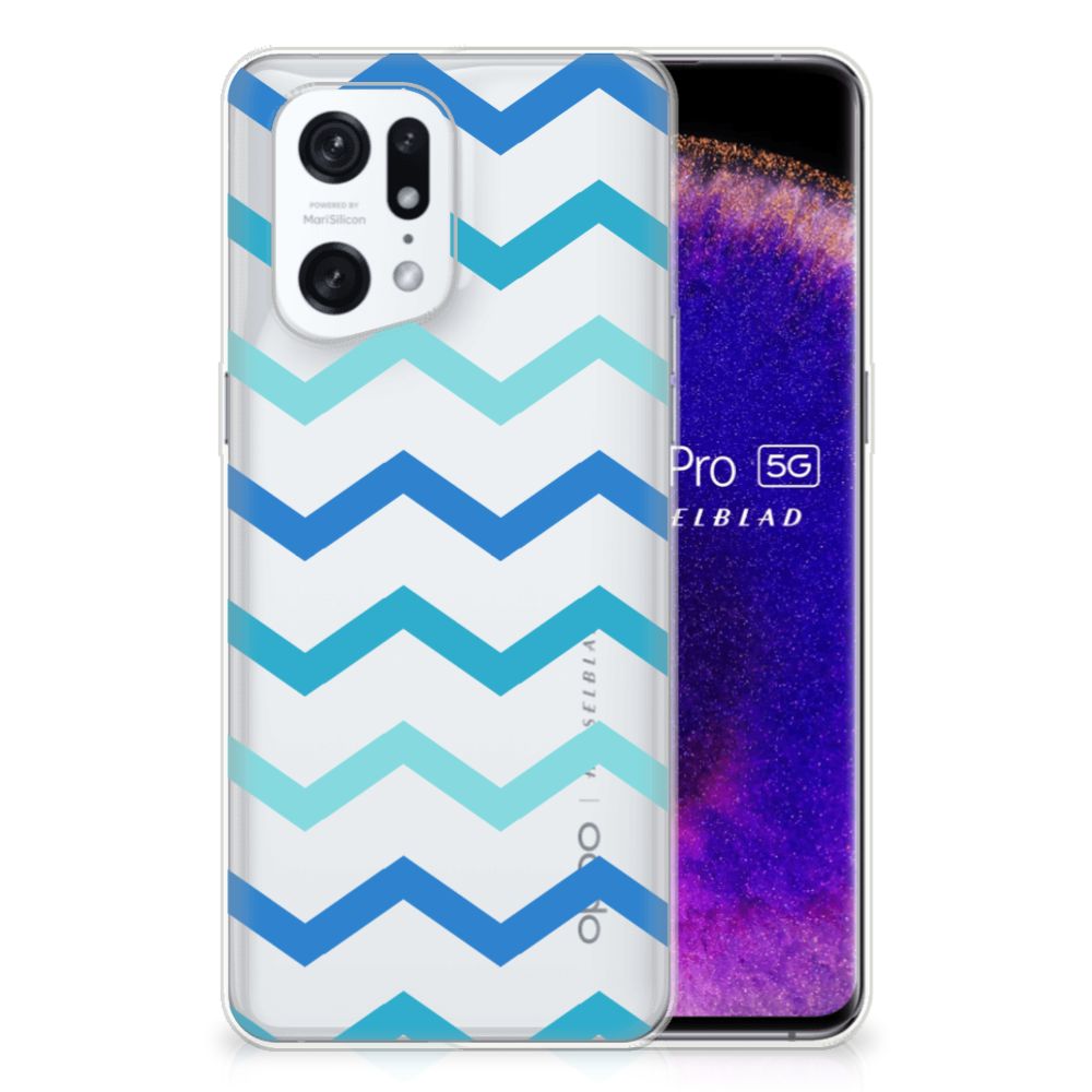 OPPO Find X5 Pro TPU bumper Zigzag Blauw B2C Telecom