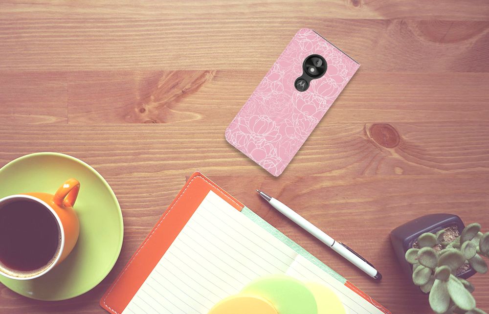Motorola Moto E5 Play Smart Cover White Flowers