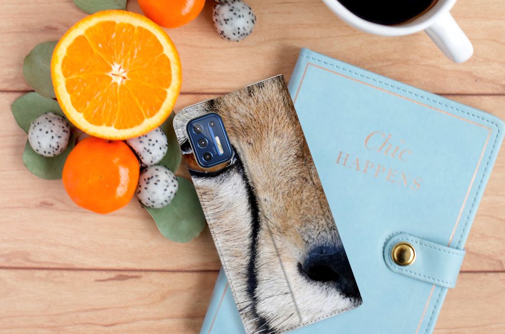 Motorola Moto G9 Plus Hoesje maken Cheetah - B2C Telecom