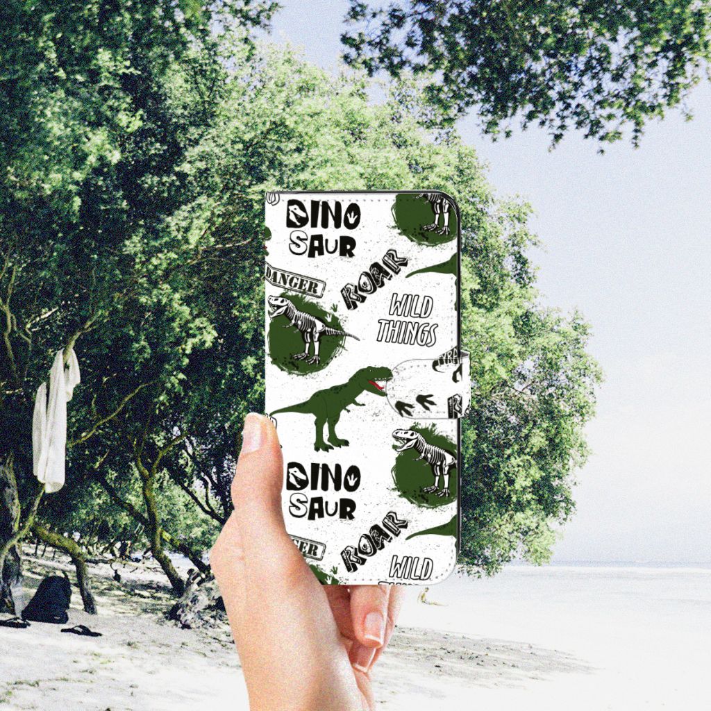 Telefoonhoesje met Pasjes voor Samsung Galaxy A34 Dinosaurus