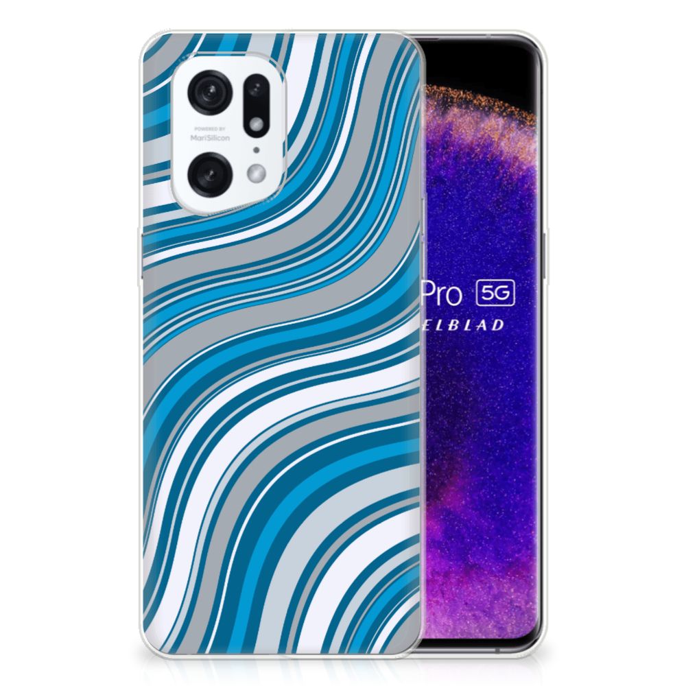 OPPO Find X5 Pro TPU bumper Waves Blue B2C Telecom