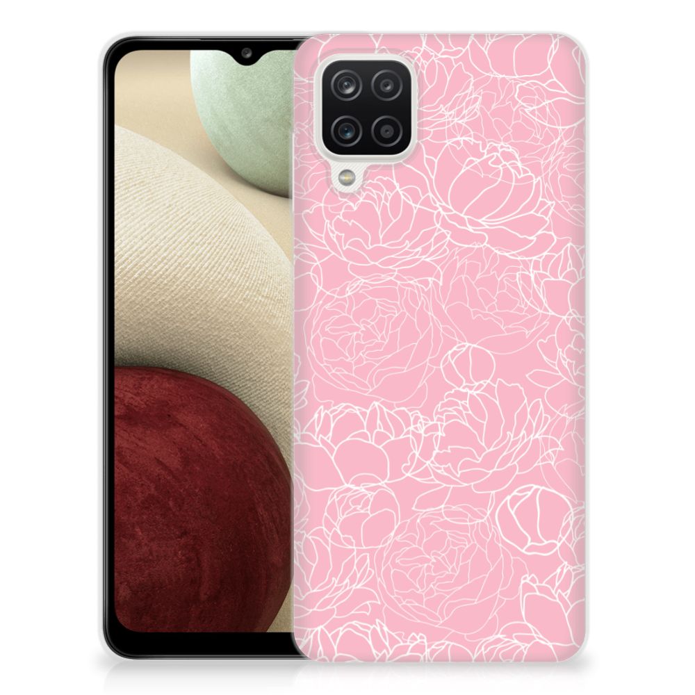 Samsung Galaxy A12 TPU Case White Flowers B2C Telecom