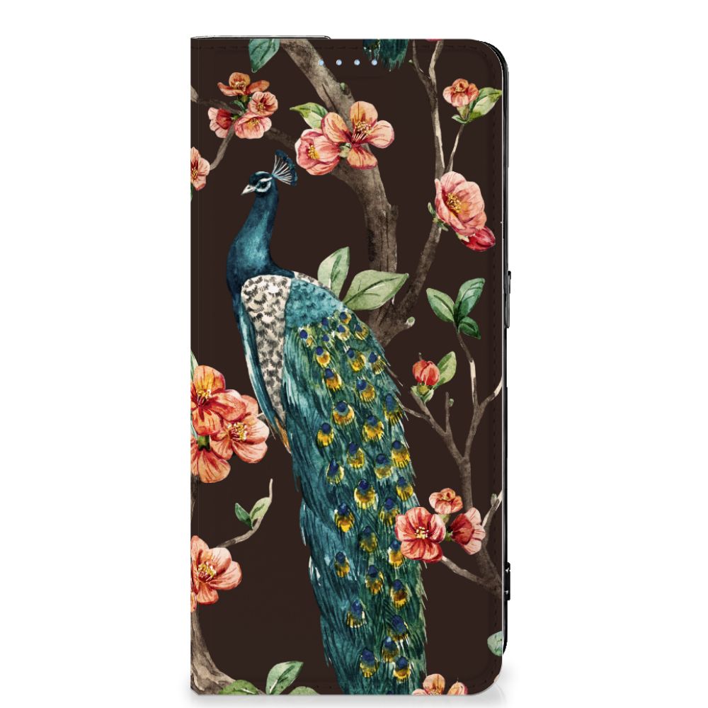 OPPO Reno8 Pro Hoesje maken Pauw met Bloemen - B2C Telecom