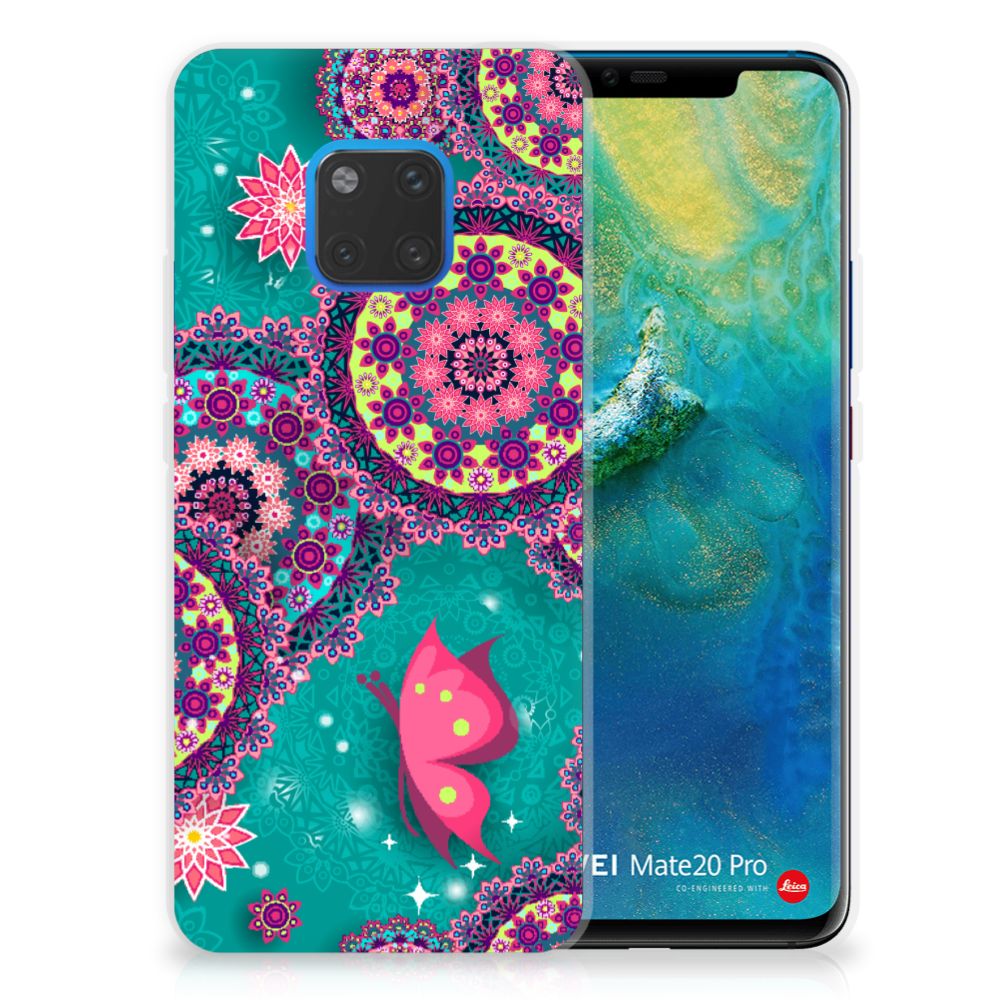 Huawei Mate 20 Pro Hoesje maken Cirkels en Vlinders