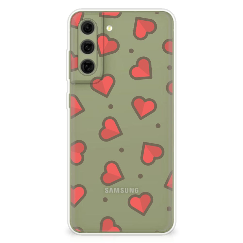 Samsung Galaxy S21FE TPU bumper Hearts